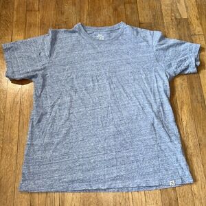 Blake Shelton X Land's End Shirt Mens‎ L Blue Crew Neck Short Sleeve 100% Cotton